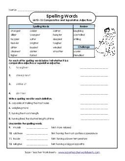 Spelling Question Worksheet (D-15) Spelling D Worksheet