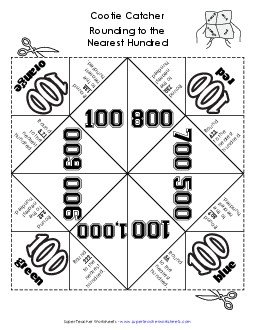 Rounding (Nearest 100) Worksheet