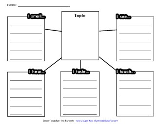 Web #1: Five Senses Worksheet