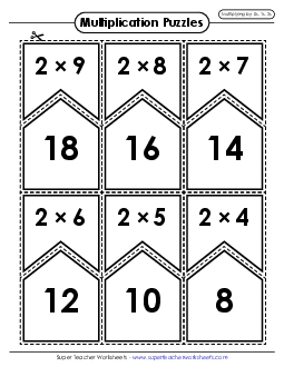 Multiplying by 0s, 1s and 2s Multiplication Worksheet