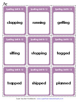 Flashcards (B-12) Spelling B Worksheet