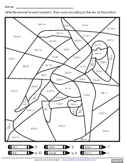 Double Mystery Picture (Addition) Olympics Worksheet