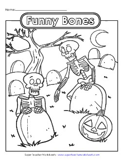 Funny Bones Halloween Worksheet