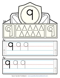 Hat: Number 9 Counting Worksheet