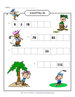 Golf Counting Worksheet