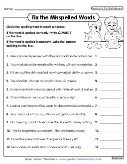 Correct or Incorrect? (F-16) Spelling F Worksheet