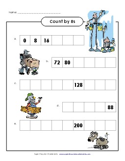 Robot Counting Worksheet