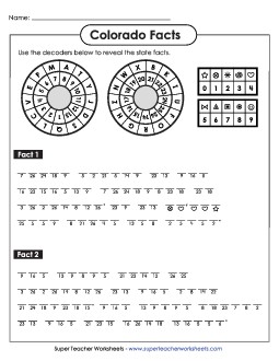 Cryptogram Puzzle States Individual Worksheet