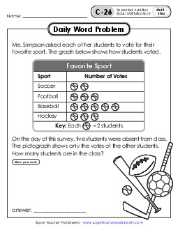 Daily Word Problems C-26 through C-30 Worksheet