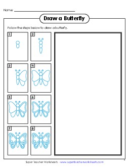 New Draw a Butterfly Worksheet