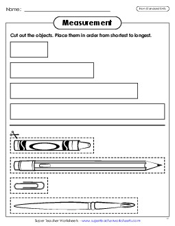 Shortest to Longest Measurement Worksheet