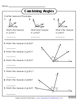 New Combining Angles Worksheet 1  Spanish Worksheet