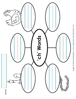 Word Web (CH Words) Phonics Digraphs Worksheet