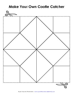 Cootie Catcher (Fortune Teller) Brainteasers Worksheet