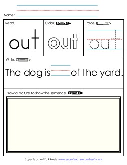 Worksheet 3: Out Free Sight Words Individual Worksheet