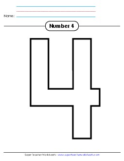 Outline - Number 4 Number Families Worksheet