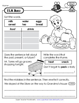 New ELA Buzz: Week 16<br>Worksheets 76 through 80 Worksheet