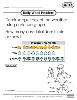 Daily Word Problems  A-146 through A-150 Worksheet