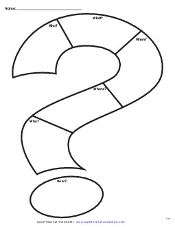 Question Mark Organizer Graphic Organizers Worksheet