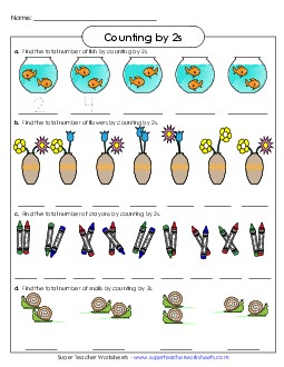 Objects: Counting by 2s Worksheet