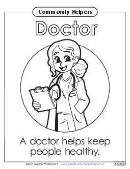 Doctor Community Helpers Worksheet