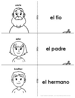 Flashcards: Family Members Spanish Vocabulary Worksheet