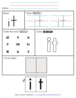 Worksheet 2: It Sight Words Individual Worksheet