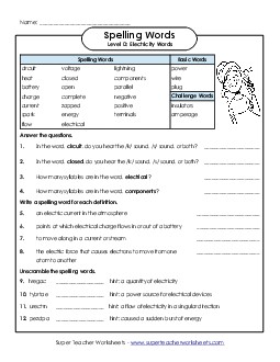 Spelling Question Worksheet Spelling D Worksheet