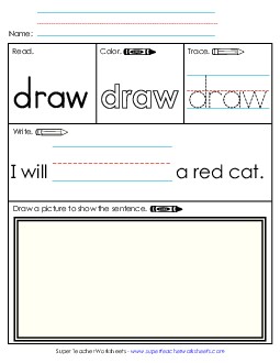 Worksheet 3: Draw Free Sight Words Individual Worksheet