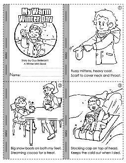 Winter: My Warm Winter Day  Minibooks Worksheet