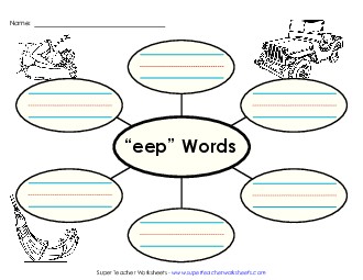 Word Web (-eep) Word Families Worksheet