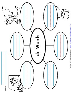 Word Web (Dr- Words) Phonics Blends Worksheet