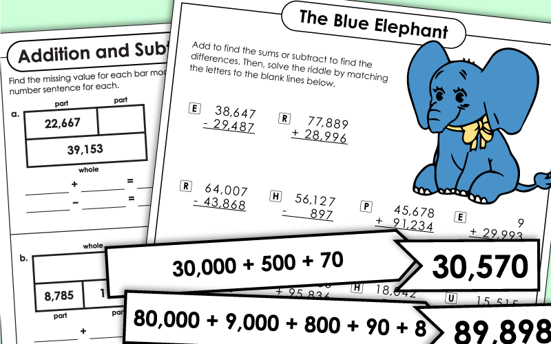 5-Digit Addition Worksheets