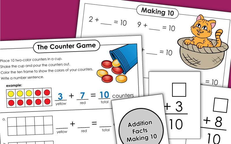 Addition Worksheets - Making 10