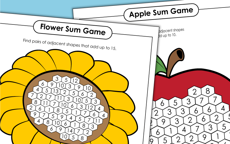 Addition Sum Game Printables