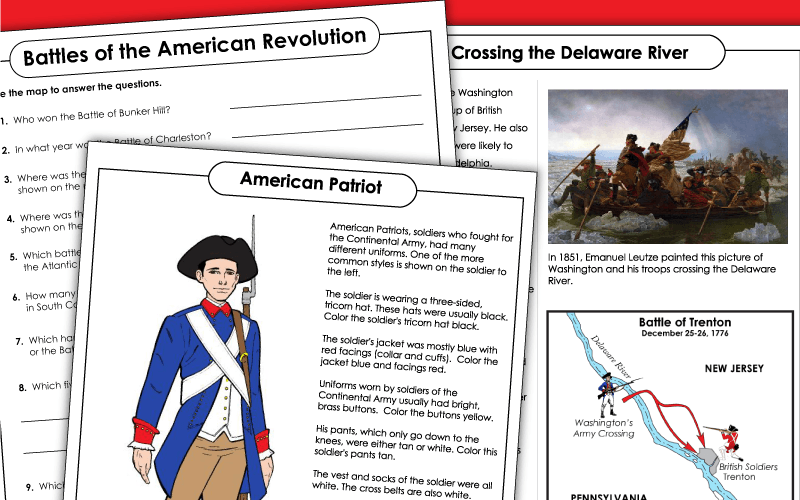 American Revolution Worksheets