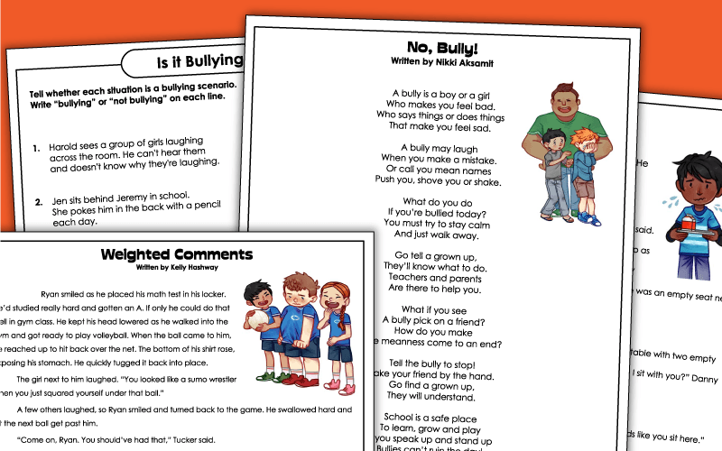 Anti-Bullying Worksheets