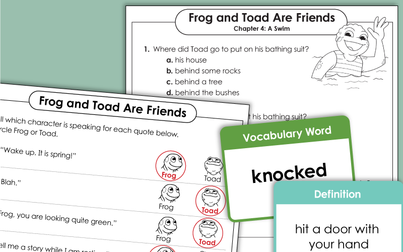 Frog and Toad Are Friends Chapter Book Worksheets