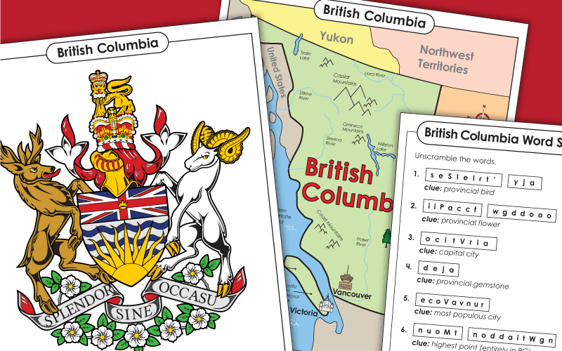 British Columbia Worksheets