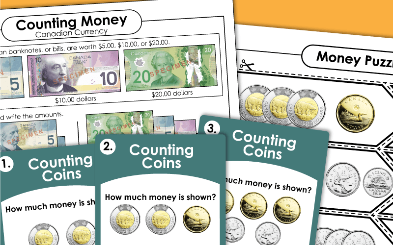 Canadian Money Worksheets