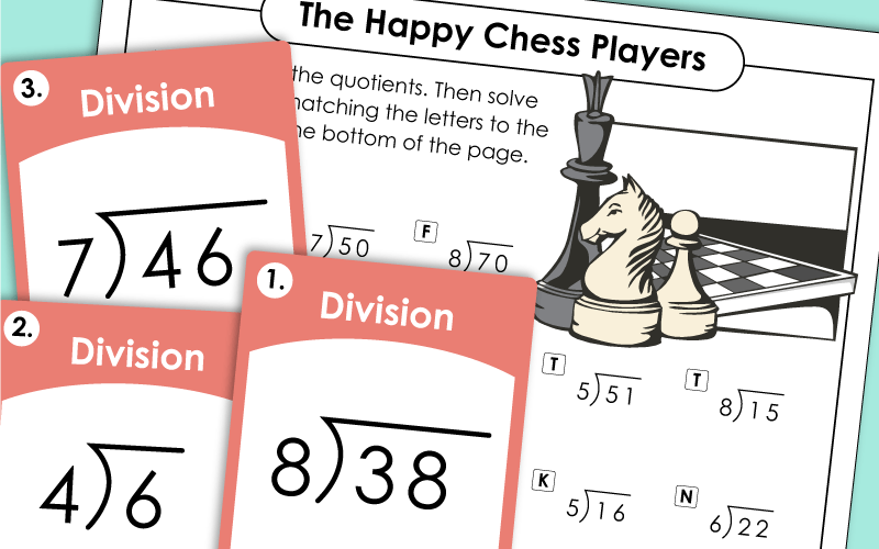 Basic Division with Remainders (2-Digit Dividends) Worksheets