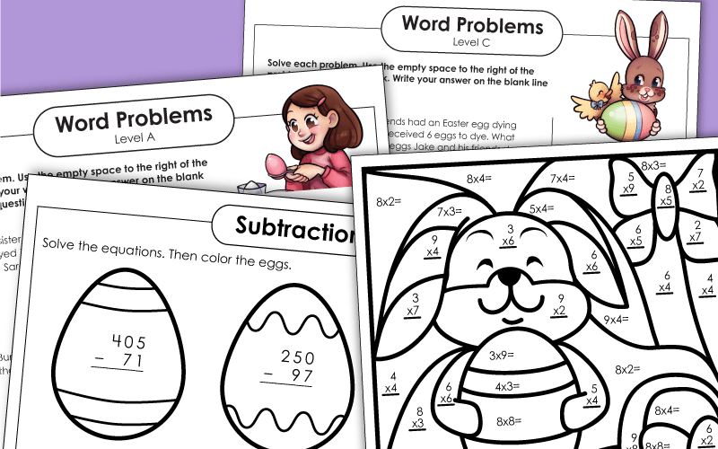 Easter Math Worksheets