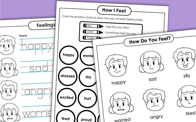 Emotions and Feelings Worksheets