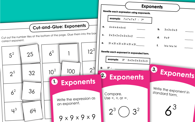 Exponents Worksheets