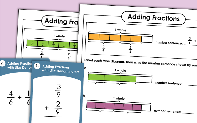 Adding Fractions Worksheets