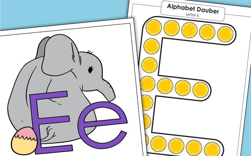 Letter E Worksheets