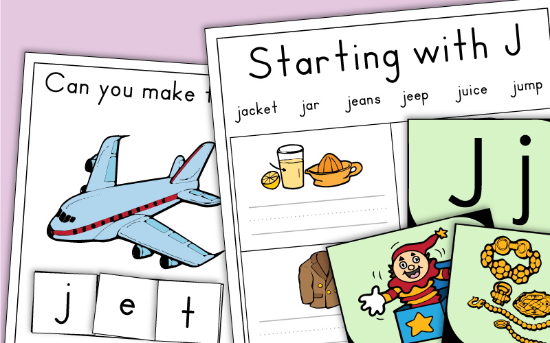 Phonics Worksheets - Letter J