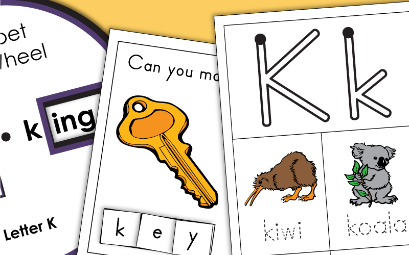 Letter K - Phonics Worksheets