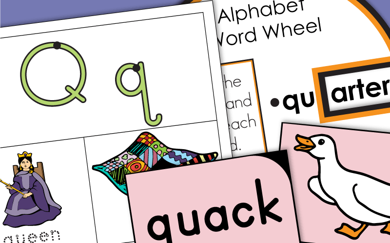 Phonics Worksheets - Letter Q