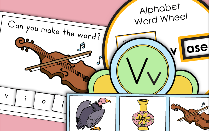 Phonics Worksheets - Letter V